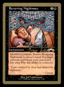 Recurring Nightmare - 1998 Brian Selden (EXO) World Championship Decks MTG LP - Image 1