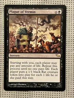 Plague of Vermin Shadowmoor Regular mtg nm - Image 1