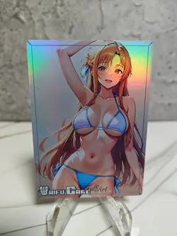 Asuna Trading Card Waifu Goddess Story Anime Girl holo Karte Manga Full Art - Image 1