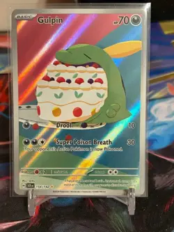 Pokemon TCG Gulpin #154/142 Stellar Crown Illustration - NM Pack Fresh - Image 1
