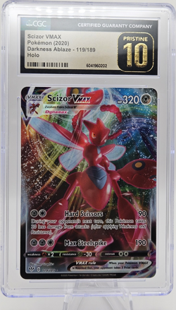 Scizor VMAX 119/189 Darkness Ablaze Ultra Rare Holo CGC Pristine 10 2020 - Image 1