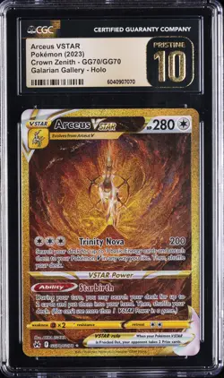 2023 POKEMON CROWN ZENITH GALARIAN GALLERY #GG70 ARCEUS VSTAR CGC 10 PRISTINE - Image 1