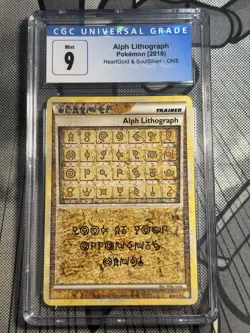 Pokemon 2010 HeartGold & SoulSilver Alph Lithograph CGC 9 POP 8 - Image 1