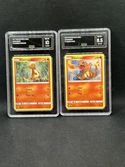 Pokemon Charmander GMA Graded Lot Burning Shadows Gem Mint 10 Hidden Fates 8.5 - Image 1