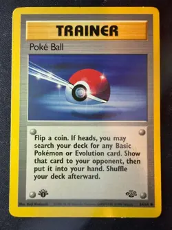 Poke Ball 64/64 Common Jungle Pokemon 1st Edition LP 1st Edition - Image 1