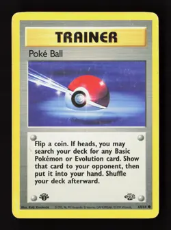 Poke Ball 64/64 Common Jungle Pokemon 1st Edition Moderately Played - Image 1