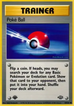 1x Poke Ball - 64/64 - Common - 1st Edition NM-Mint Pokemon G1 - Jungle - 1st Ed - Image 1