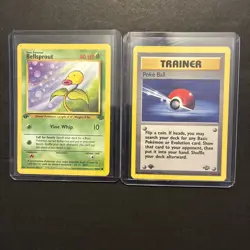 Pokemon TCG Trainer Poke Ball 64/64 and Bellsprout Jungle Set 1st Edition - Image 1