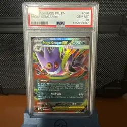 Pokemon TCG Mega Gengar ex 056/094 Phantasmal Flames Holo PSA 10 Double Rare - Image 1