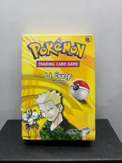 Pokemon Gym Heroes Lt Surge Theme Deck Empty Box WOTC Vintage Nintendo - Image 1