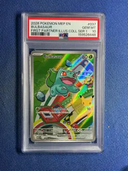 2026 POKEMON MEP EN-ME BLACK STAR PROMO #037 BULBASAUR PSA 10 - Image 1