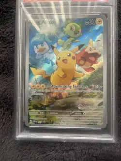 2023 POKEMON PALDEA EVOLVED POKEMON CENTER ETB PROMO SVP #027 PIKACHU PSA 9 - Image 4