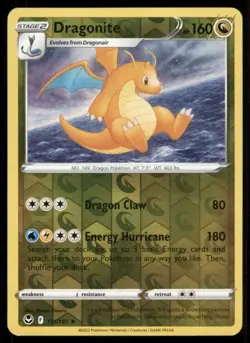 Dragonite 131/195 Holo Rare SWSH12: Silver Tempest Pokemon Reverse Holofoil NM - Image 1