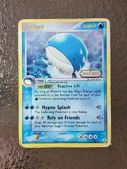 Pokemon TCG Wailord 14/92 Legend Maker Stamped Rare Holo 2006 - Image 1