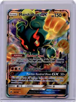 Pokemon Marshadow GX Ultra Rare SM - Burning Shadows 80/147 NM - Image 1