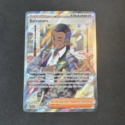 Salvatore 202/162 SV05: Temporal Forces Holo Scarlet & Violet Trainer Pokemon - Image 1