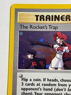 The Rocket's Trap 19/132 Gym Heroes Pokemon Unlimited Holo NM+ - Image 2