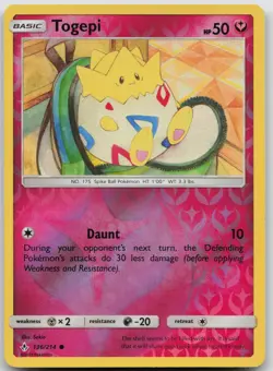 Togepi 136/214 Unbroken Bonds Pokemon Reverse Holo NM - Image 1