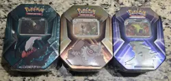 3 x Triple Whammy Collector Sealed Tins (Complete Tin Set) Pokemon TCG - Image 1