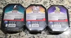 3 x Triple Whammy Collector Sealed Tins (Complete Tin Set) Pokemon TCG - Image 2
