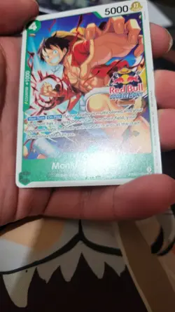 Monkey.D.Luffy Red Bull Double Don!! PRB02-005 Promo LIGHTLY PLAYED INT SHIP - Image 1