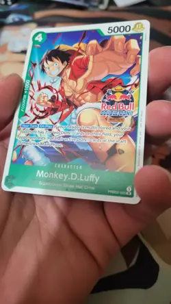 Monkey.D.Luffy Red Bull Double Don!! PRB02-005 Promo LIGHTLY PLAYED INT SHIP - Image 5