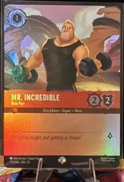 Disney Lorcana Mr. Incredible-Bob Parr 215/204 Foil Character Card English - Image 1