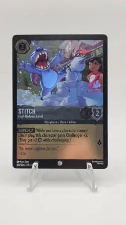 Stitch High Badness Level 185/204 Foil Common Disney Lorcana Winterspell - Image 1