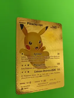 Pokemon Card Pikachu GX Basico Card Gold Foil Fan Art Collector - Image 1