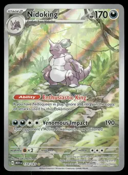 Pokemon Cards Nidoking 174/165 151 Illustration Rare NM *2 - Image 1