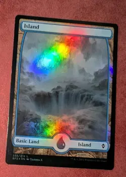 MTG *FOIL FULL ART* Battle for Zendikar ISLAND #259 NM - Image 1