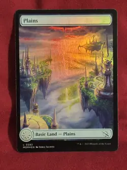 MTG MOM: Plains (Land) Extended Art Foil 0282 March Of Machine - Image 1