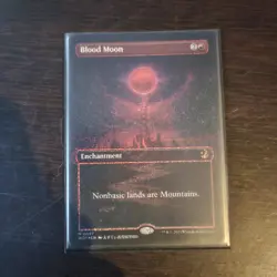 Blood Moon Anime Borderless (CONFETTI FOIL) (NM) #0097 - MTG Wilds of Eldraine - Image 1