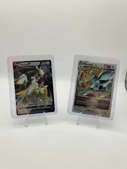 Arceus V 122/172 & Arceus Vstar 123/172 Metal Cards Sword & Shield NM - Image 1
