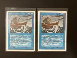2 x WATER ELEMENTAL Unlimited Edition Magic the Gathering MTG Vintage Blue - Image 1