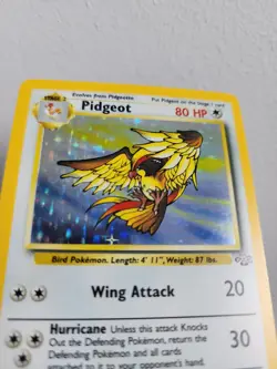 Pokemon Pidgeot TCG Holo Rare Card Jungle, 8/64, Base Set - Image 3