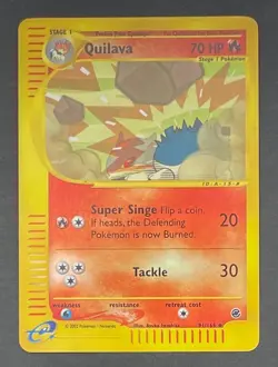 Pokemon Card Quilava 91/165 Reverse Holo Expedition - Moderately Played - Image 1