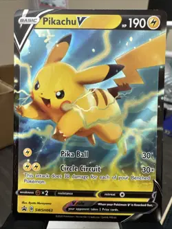 Black Star Promo Pokemon Card, Pikachu V SWSH063 Ultra Rare - Image 1