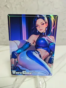Akali Trading Card Waifu Goddess Story Anime Girl holo Karte Manga Full Art - Image 1