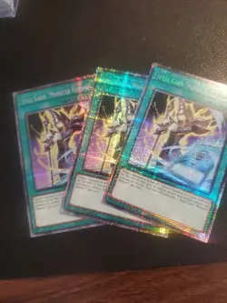 X3 Spell Card Monster Reborn Starlight Rare Near Mint Mp25 - Image 1