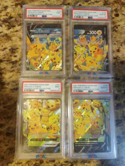 Pokemon Celebrations Pikachu V-Union Sequential PSA Graded Cards Set of 4 - Image 1