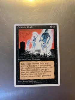 Animate Dead, 4th Edition Magic Cards, LP, COMBINED SHIPPING - Image 1