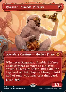 Ragavan, Nimble Pilferer (Borderless Alternate Art) [Modern Horizons 2] Magic - Image 1