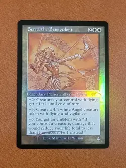 NM FOIL Serra the Benevolent Promo #1 Retro Frame Secret Lair Festival in a Box - Image 1