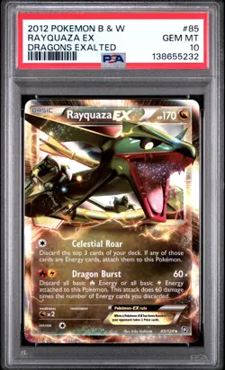 Pokemon Rayquaza EX 85/124 Ultra Rare Dragons Exalted PSA 10 GEM MINT - Image 1