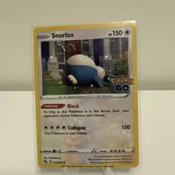 Pokemon TCG Snorlax 55/78 Pokemon GO Cosmos Holo NM - Image 1