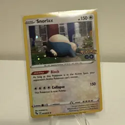 Pokemon TCG Snorlax 55/78 Pokemon GO Cosmos Holo NM - Image 2