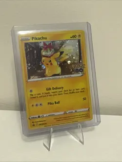 Pokemon TCG Pikachu Sword & Shield SWSH234 Holo Black Star Promo Card NM - Image 1
