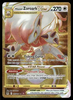 Hisuian Zoroark VSTAR 213/196 Secret Rare Lost Origin Pokemon Near Mint - Image 1
