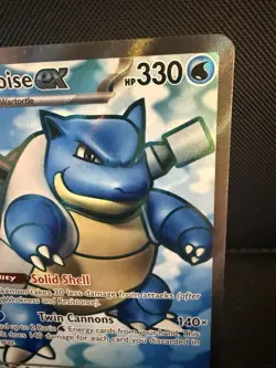Pokemon TCG Blastoise ex #184/165 Scarlet & Violet 151 Holo Full Art NM - Image 3